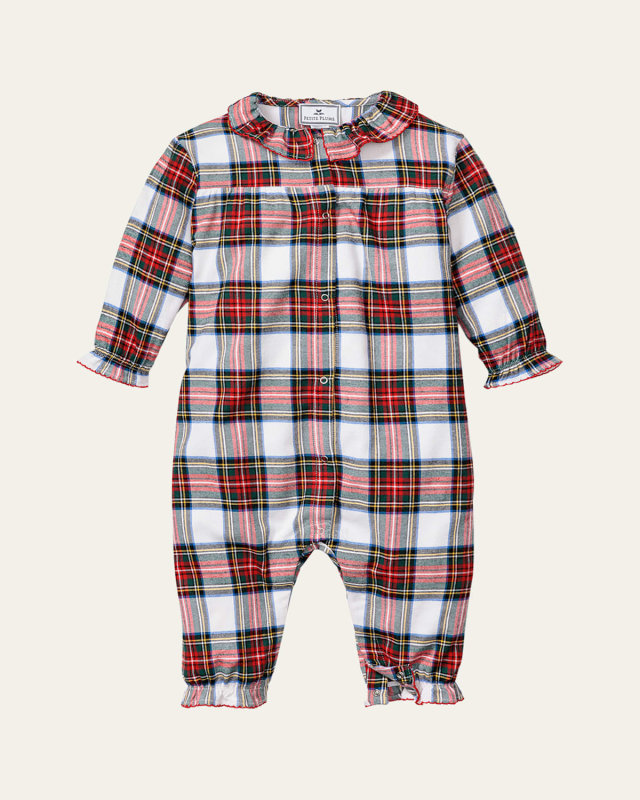 Girl's Madeline Balmoral Tartan Coverall, Size Newborn-24